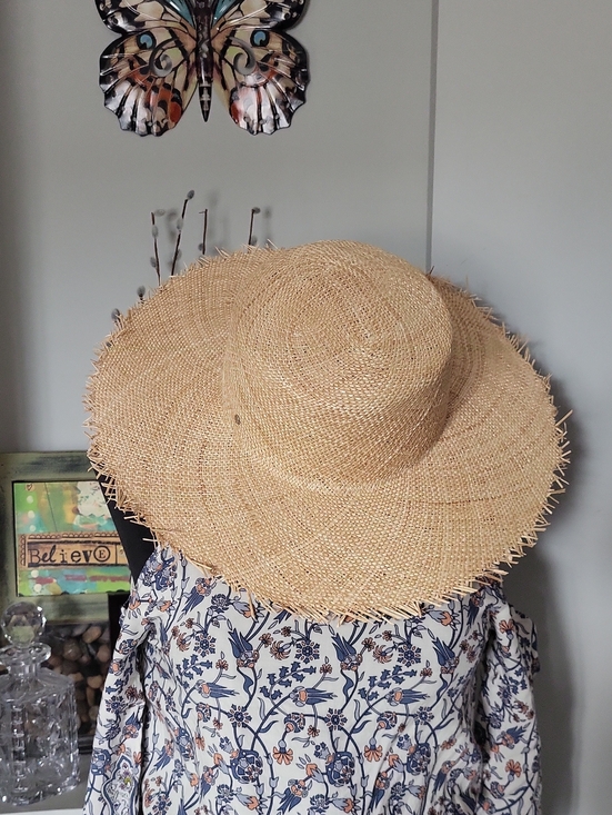 Ace Of Something Accessories - Ace Of Something Leonora Boater Natural Wide-Brim Straw Sun Hat